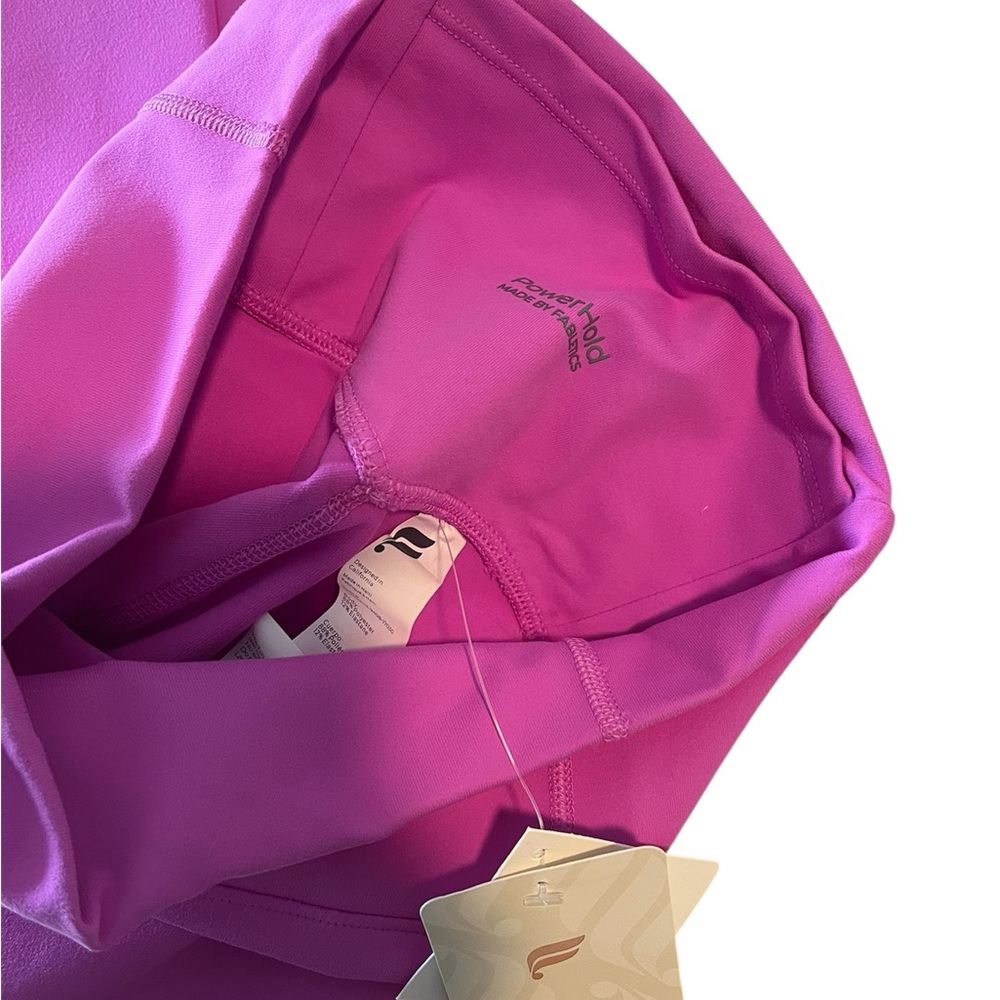 NEW Pink Fabletics Skinny Powerhold Yoga Leggings Stretchy Comfy Gym workout - Picture 3 of 3